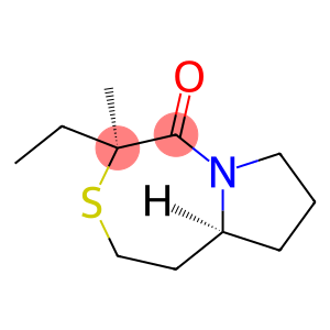 Pyrrolo[1,2-d][1,4]thiazepin-5(4H)-one, 4-ethylhexahydro-4-methyl-, (4S,9aS)- (9CI)