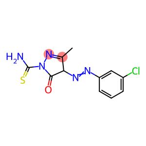 4-[(3-chlorophenyl)diazenyl]-3-methyl-5-oxo-4,5-dihydro-1H-pyrazole-1-carbothioamide