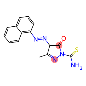 3-methyl-4-(1-naphthyldiazenyl)-5-oxo-4,5-dihydro-1H-pyrazole-1-carbothioamide