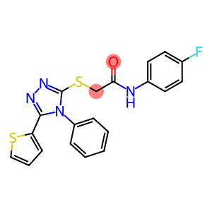 N-(4-fluorophenyl)-2-{[4-phenyl-5-(2-thienyl)-4H-1,2,4-triazol-3-yl]sulfanyl}acetamide