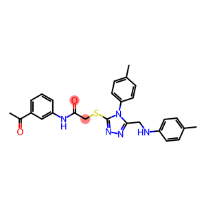 N-(3-acetylphenyl)-2-{[4-(4-methylphenyl)-5-(4-toluidinomethyl)-4H-1,2,4-triazol-3-yl]sulfanyl}acetamide