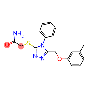 2-[(5-{[(3-methylphenyl)oxy]methyl}-4-phenyl-4H-1,2,4-triazol-3-yl)sulfanyl]acetamide