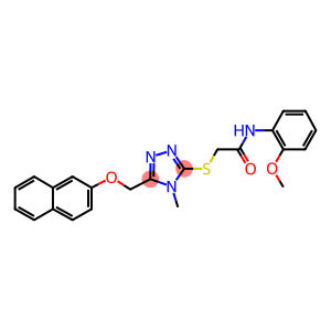 2-({4-methyl-5-[(naphthalen-2-yloxy)methyl]-4H-1,2,4-triazol-3-yl}sulfanyl)-N-[2-(methyloxy)phenyl]acetamide