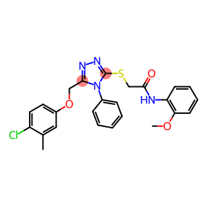 2-({5-[(4-chloro-3-methylphenoxy)methyl]-4-phenyl-4H-1,2,4-triazol-3-yl}sulfanyl)-N-(2-methoxyphenyl)acetamide