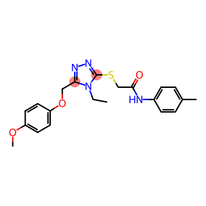 2-({4-ethyl-5-[(4-methoxyphenoxy)methyl]-4H-1,2,4-triazol-3-yl}sulfanyl)-N-(4-methylphenyl)acetamide