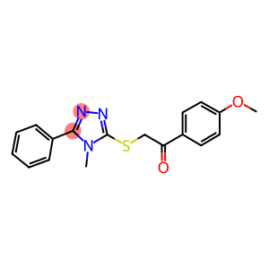 1-(4-methoxyphenyl)-2-[(4-methyl-5-phenyl-4H-1,2,4-triazol-3-yl)sulfanyl]ethanone