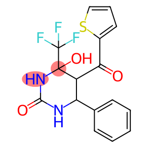 4-hydroxy-6-phenyl-5-(2-thienylcarbonyl)-4-(trifluoromethyl)tetrahydro-2(1H)-pyrimidinone