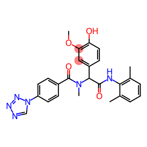 Benzeneacetamide, N-(2,6-dimethylphenyl)-4-hydroxy-3-methoxy-alpha-[methyl[4-(1H-tetrazol-1-yl)benzoyl]amino]- (9CI)