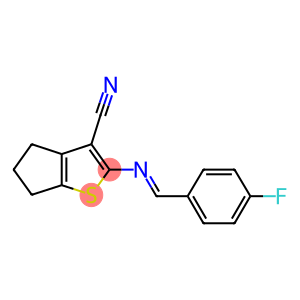 2-[(4-fluorobenzylidene)amino]-5,6-dihydro-4H-cyclopenta[b]thiophene-3-carbonitrile