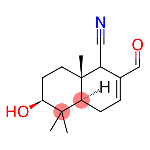 2-formyl-6-hydroxy-5,5,8a-trimethyl-1,4,4a,5,6,7,8,8a-octahydro-1-naphthalenecarbonitrile