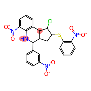 1-chloro-6-nitro-4-{3-nitrophenyl}-2-({2-nitrophenyl}sulfanyl)-2,3,3a,4,5,9b-hexahydro-1H-cyclopenta[c]quinoline