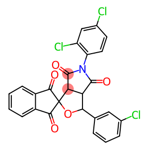 1-(3-chlorophenyl)-5-(2,4-dichlorophenyl)dihydro-1',3',4,6(2'H,3H,5H)-tetraoxospiro(1H-furo[3,4-c]pyrrole-3,2'-[1'H]-indene)