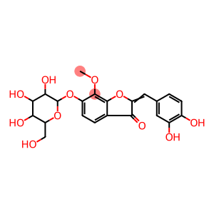 (2Z)-2-[(3,4-dihydroxyphenyl)methylidene]-7-methoxy-3-oxo-2,3-dihydro-1-benzofuran-6-yl beta-D-glucopyranoside