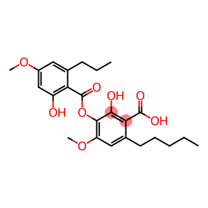 Benzoic acid, 2-hydroxy-3-[(2-hydroxy-4-methoxy-6-propylbenzoyl)oxy]-4-methoxy-6-pentyl-