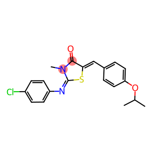 2-[(4-chlorophenyl)imino]-5-(4-isopropoxybenzylidene)-3-methyl-1,3-thiazolidin-4-one