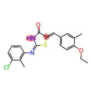 2-[(3-chloro-2-methylphenyl)imino]-5-(4-ethoxy-3-methylbenzylidene)-1,3-thiazolidin-4-one