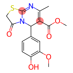 methyl 5-(4-hydroxy-3-methoxyphenyl)-7-methyl-3-oxo-2,3-dihydro-5H-[1,3]thiazolo[3,2-a]pyrimidine-6-carboxylate