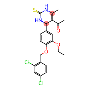 1-(4-{4-[(2,4-dichlorobenzyl)oxy]-3-ethoxyphenyl}-6-methyl-2-thioxo-1,2,3,4-tetrahydro-5-pyrimidinyl)ethanone