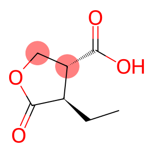 trans-4-ethyltetrahydro-5-oxo-3-furoic acid