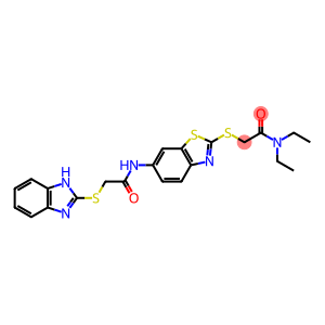 Acetamide, 2-[[6-[[2-(1H-benzimidazol-2-ylthio)acetyl]amino]-2-benzothiazolyl]thio]-N,N-diethyl-