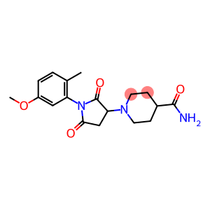 1-[1-(5-methoxy-2-methylphenyl)-2,5-dioxo-3-pyrrolidinyl]-4-piperidinecarboxamide