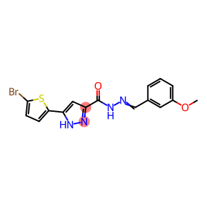 1H-Pyrazole-3-carboxylic acid, 5-(5-bromo-2-thienyl)-, 2-[(3-methoxyphenyl)methylene]hydrazide