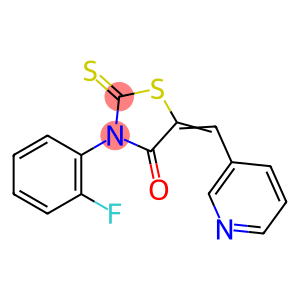 (5Z)-3-(2-fluorophenyl)-5-(pyridin-3-ylmethylidene)-2-sulfanylidene-1,3-thiazolidin-4-one