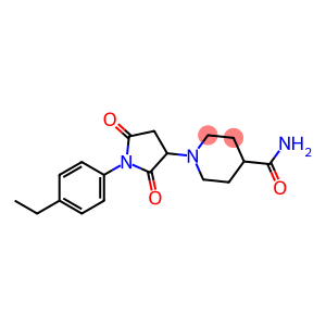 1-[1-(4-ethylphenyl)-2,5-dioxopyrrolidin-3-yl]piperidine-4-carboxamide