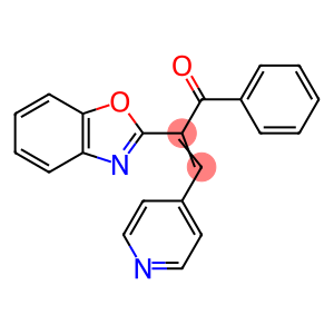 2-Propen-1-one, 2-(2-benzoxazolyl)-1-phenyl-3-(4-pyridinyl)-