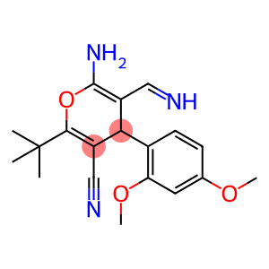 4H-Pyran-3-carbonitrile, 6-amino-4-(2,4-dimethoxyphenyl)-2-(1,1-dimethylethyl)-5-(iminomethyl)-