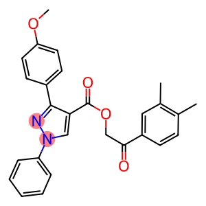 2-(3,4-dimethylphenyl)-2-oxoethyl 3-(4-methoxyphenyl)-1-phenyl-1H-pyrazole-4-carboxylate