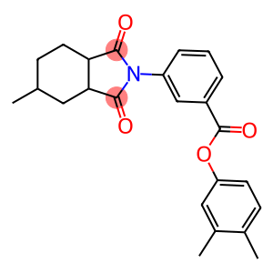 3,4-dimethylphenyl 3-(5-methyl-1,3-dioxooctahydro-2H-isoindol-2-yl)benzoate