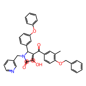 2H-Pyrrol-2-one, 1,5-dihydro-3-hydroxy-4-[3-methyl-4-(phenylmethoxy)benzoyl]-5-(3-phenoxyphenyl)-1-(3-pyridinylmethyl)-