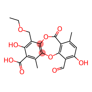 9-ethoxymethyl-4-formyl-3,8-dihydroxy-1,6-dimethyl-11-oxodibenzo[b,e][1,4]dioxepin-7-carboxylic acid