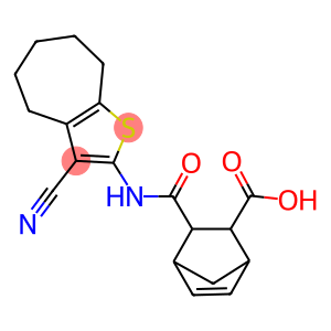 3-{[(3-cyano-5,6,7,8-tetrahydro-4H-cyclohepta[b]thiophen-2-yl)amino]carbonyl}bicyclo[2.2.1]hept-5-ene-2-carboxylic acid