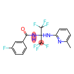 3-fluoro-N-[2,2,2-trifluoro-1-[(6-methyl-2-pyridinyl)amino]-1-(trifluoromethyl)ethyl]benzamide