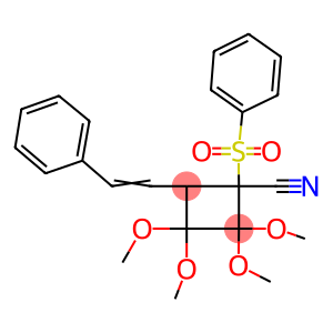 2,2,3,3-tetramethoxy-1-(phenylsulfonyl)-4-(2-phenylvinyl)cyclobutanecarbonitrile