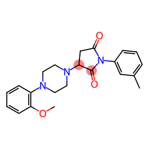 2,5-Pyrrolidinedione, 3-[4-(2-methoxyphenyl)-1-piperazinyl]-1-(3-methylphenyl)-