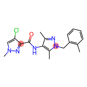 4-chloro-N-[3,5-dimethyl-1-(2-methylbenzyl)-1H-pyrazol-4-yl]-1-methyl-1H-pyrazole-3-carboxamide