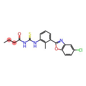 Butanamide, N-[[[3-(5-chloro-2-benzoxazolyl)-2-methylphenyl]amino]thioxomethyl]-