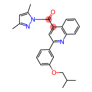 3-{4-[(3,5-dimethyl-1H-pyrazol-1-yl)carbonyl]-2-quinolinyl}phenyl isobutyl ether