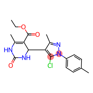 ethyl 4-[5-chloro-3-methyl-1-(4-methylphenyl)-1H-pyrazol-4-yl]-6-methyl-2-oxo-1,2,3,4-tetrahydropyrimidine-5-carboxylate