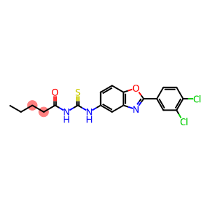 N-[2-(3,4-dichlorophenyl)-1,3-benzoxazol-5-yl]-N'-pentanoylthiourea