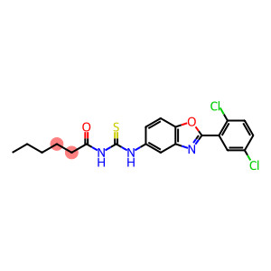 N-[2-(2,5-dichlorophenyl)-1,3-benzoxazol-5-yl]-N'-hexanoylthiourea