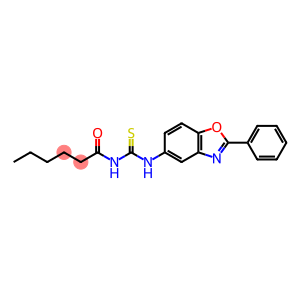 N-hexanoyl-N'-(2-phenyl-1,3-benzoxazol-5-yl)thiourea