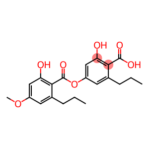 2-Hydroxy-4-(2-hydroxy-4-methoxy-6-propylbenzoyloxy)-6-propylbenzoic acid