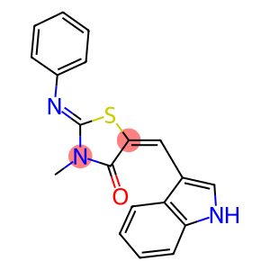 5-(1H-indol-3-ylmethylene)-3-methyl-2-(phenylimino)-1,3-thiazolidin-4-one