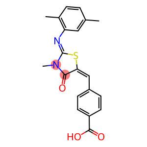 4-({2-[(2,5-dimethylphenyl)imino]-3-methyl-4-oxo-1,3-thiazolidin-5-ylidene}methyl)benzoic acid