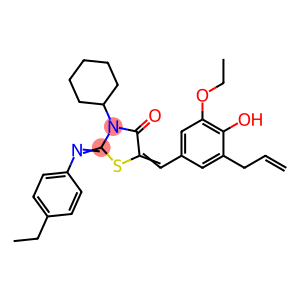 5-(3-allyl-5-ethoxy-4-hydroxybenzylidene)-3-cyclohexyl-2-[(4-ethylphenyl)imino]-1,3-thiazolidin-4-one