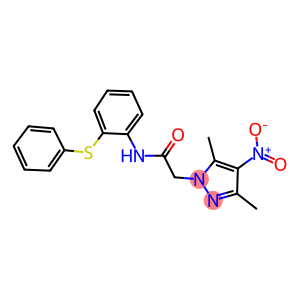 2-{4-nitro-3,5-dimethyl-1H-pyrazol-1-yl}-N-[2-(phenylsulfanyl)phenyl]acetamide